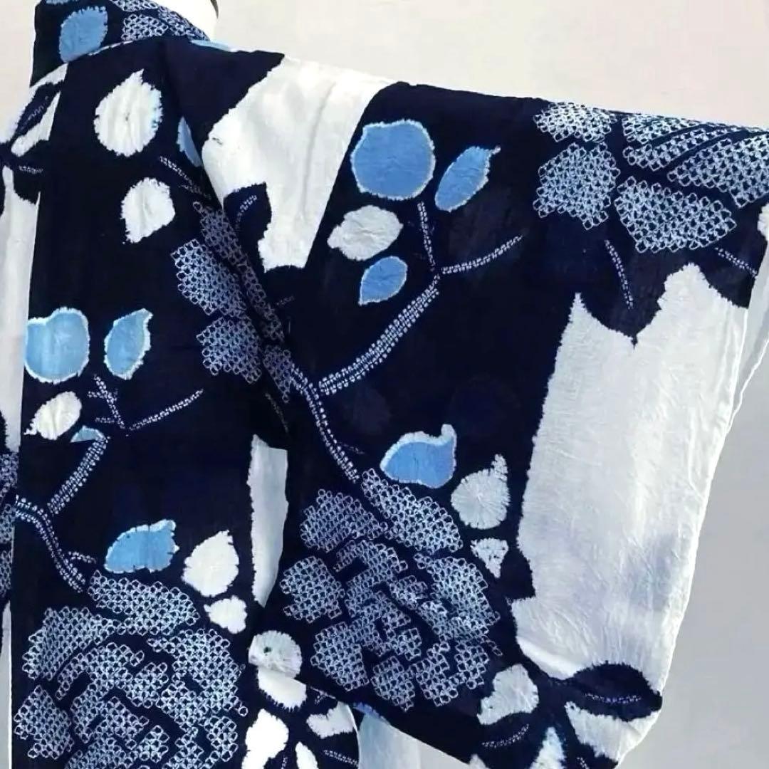 ちい　有松絞り・三浦絞り　手縫い上質　絞り浴衣　No.2-138