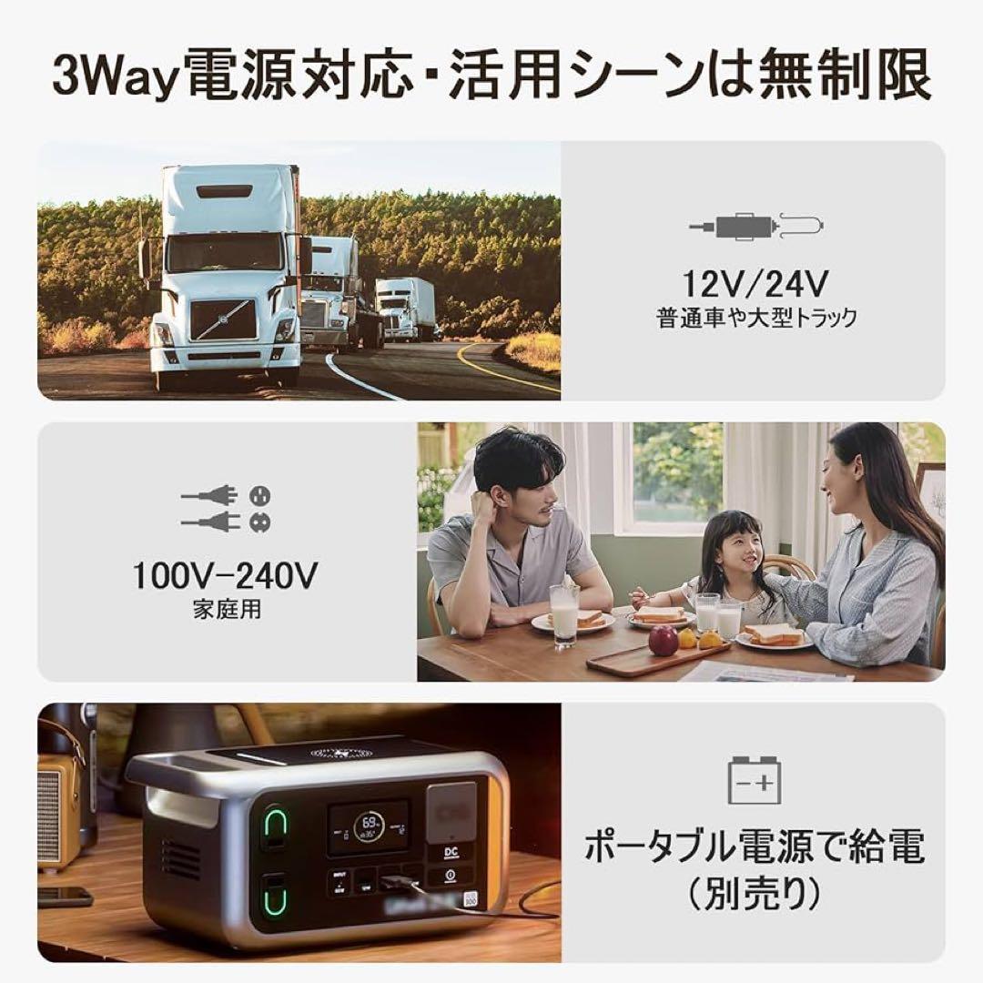 車載冷蔵庫 2室 24L 独立温度制御 2フタ開き ポータブル冷蔵庫 GES35