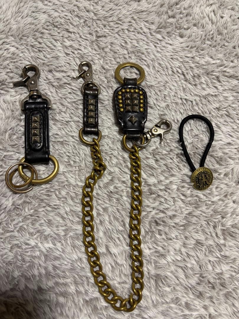 CALEE ウォレットチェーン　キーチェーン3点セット