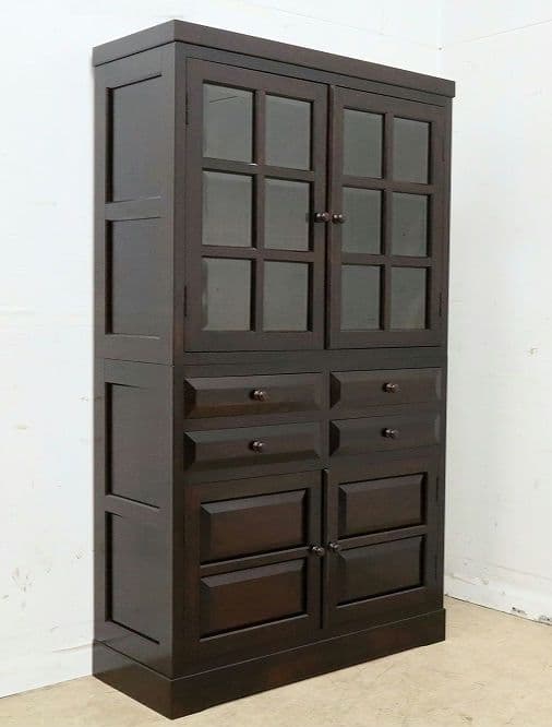 【松本民芸家具】高級ミズメザクラ【G-1型】食器棚・飾り棚・カップボード