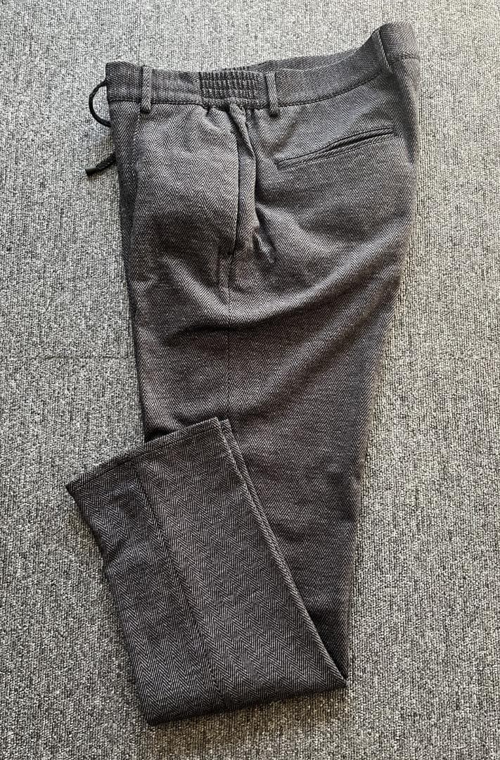 giabs ジャブス マサッチョ 永久クリース ヘリンボーン ジャージー パンツ