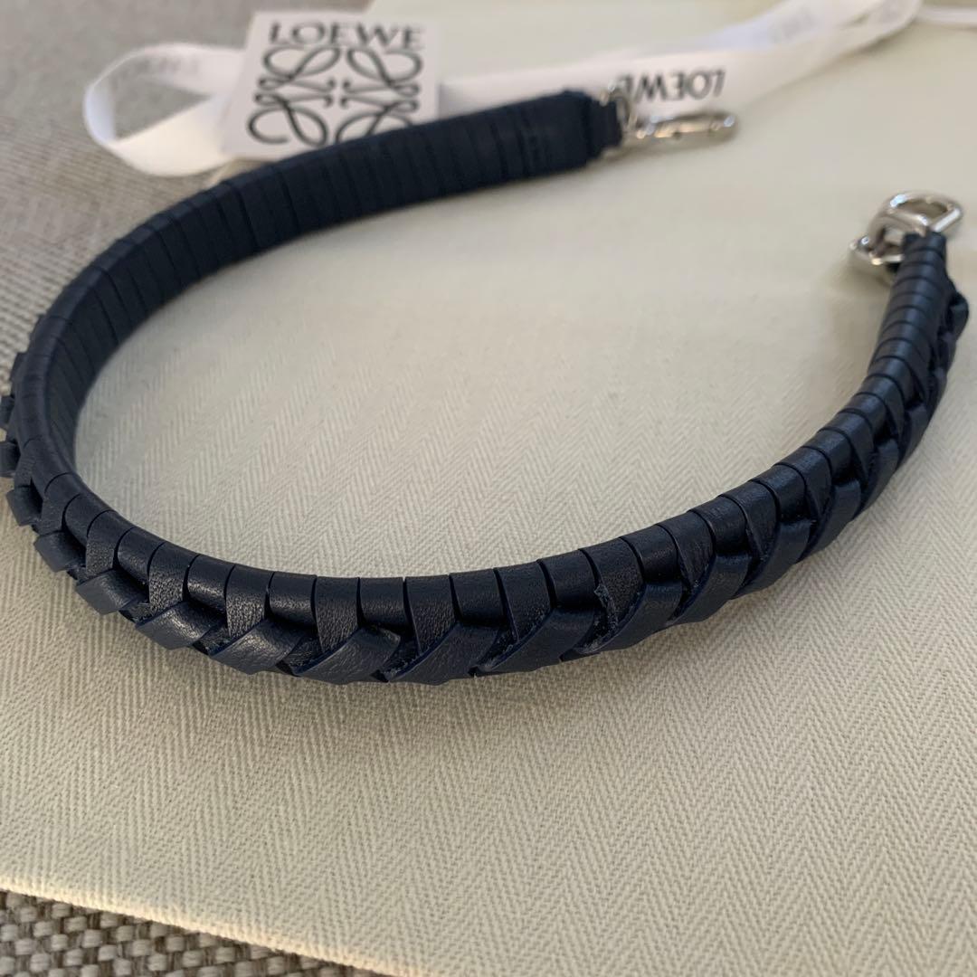 ロエベ ストラップ　ウーブンスパイラルストラップ　付け替えハンドル　ネイビー