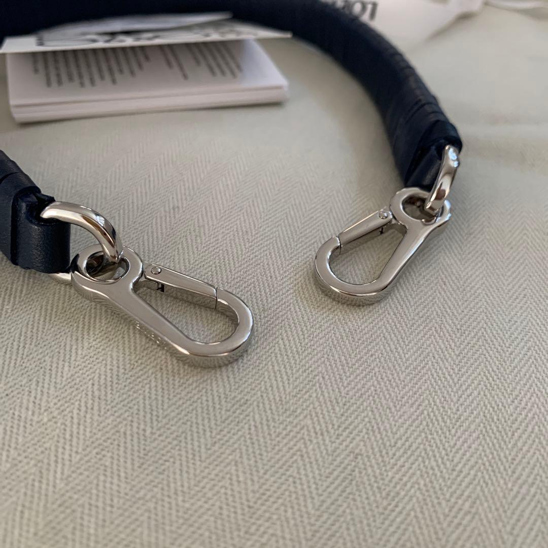 ロエベ ストラップ　ウーブンスパイラルストラップ　付け替えハンドル　ネイビー