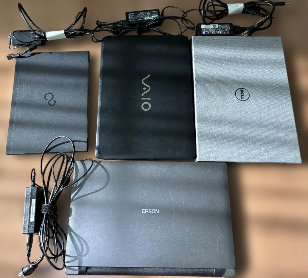 ノートPCセット（EPSON, FUJITSU, VAIO, DELL）