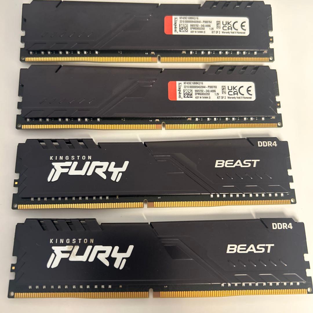 大容量64GB構成kingston16GB×4枚