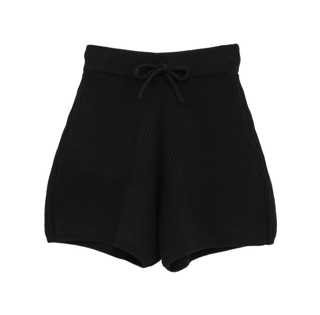 新品　CLANE KNIT SHORT PANTS BLACK②