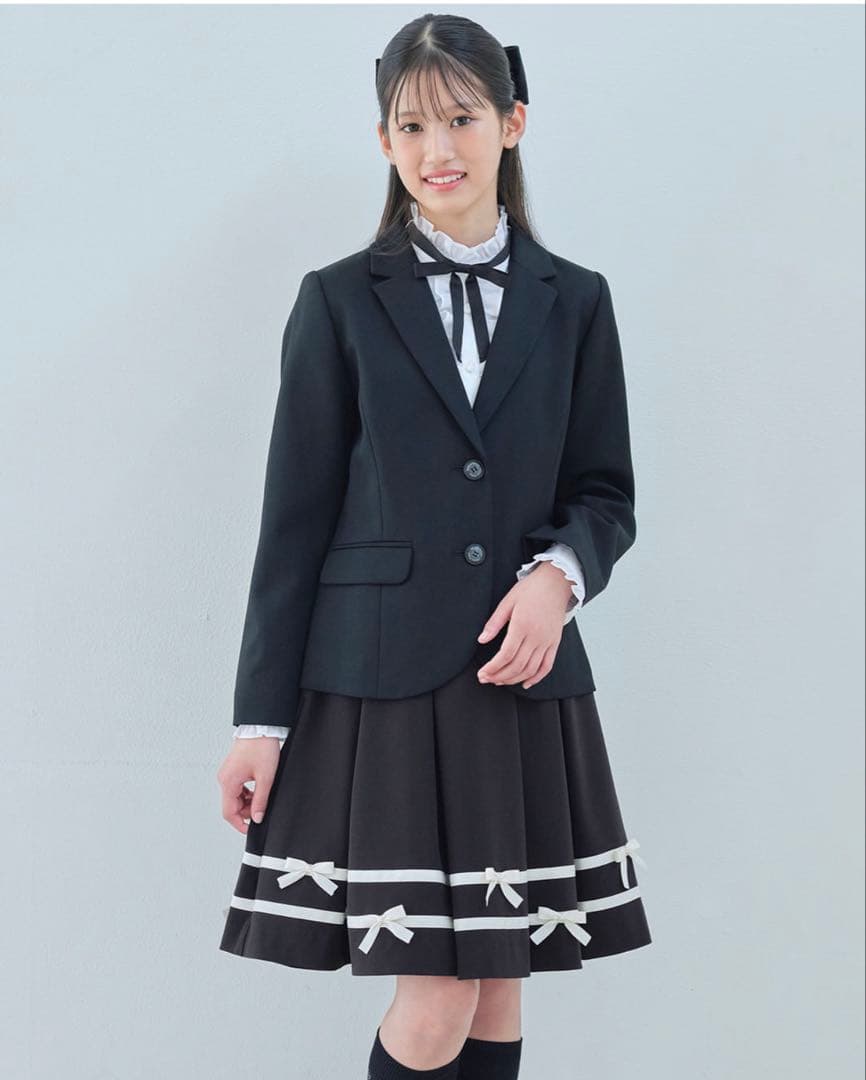 ☆なお様☆専用　メゾピアノ ジュニア 160 フォーマルスーツ 黒と白 リボン