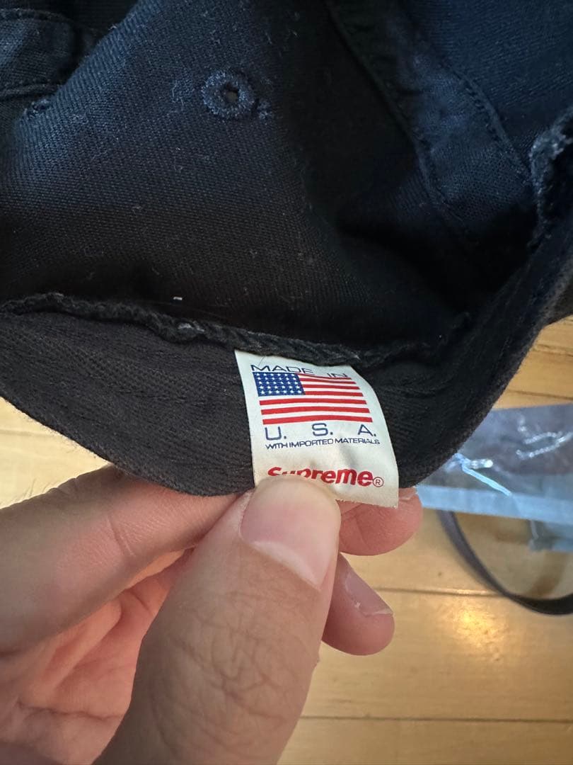 【確実正規品】supreme black camp cap黒