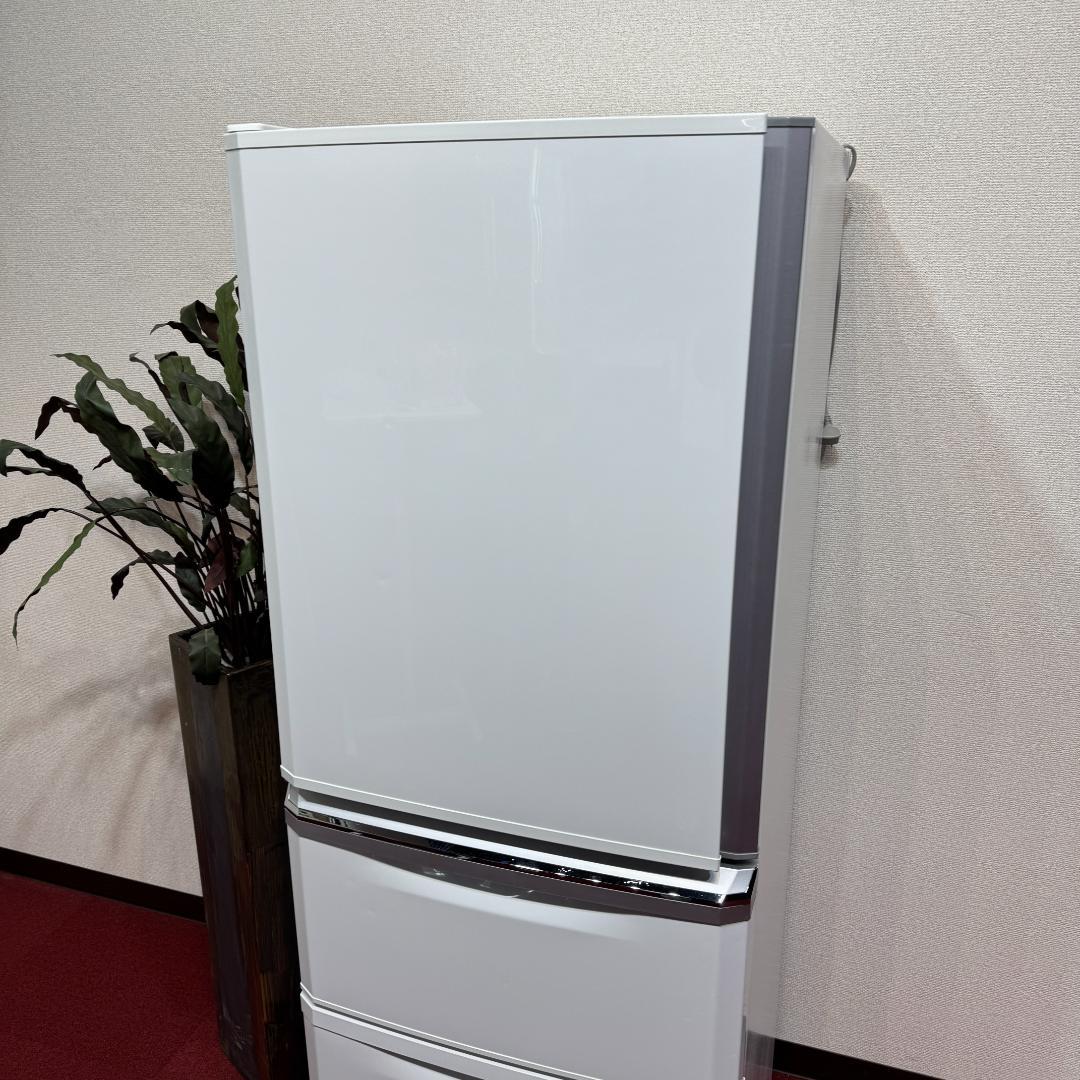 東京23区送料無料　美品三菱　3ドア冷蔵庫　335L　製氷機有　MR-C34YL