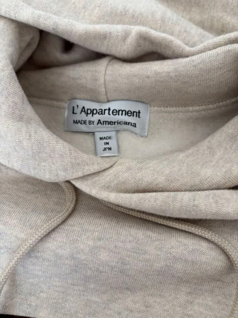 AMERICANA フード付きパーカー ベージュ