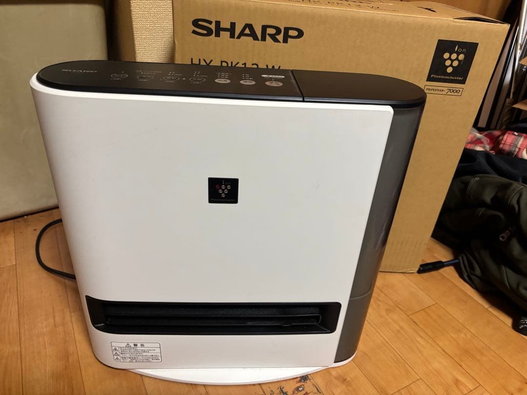 シャープ プラズマクラスター加湿セラミックファンヒーター HX-PK12-W