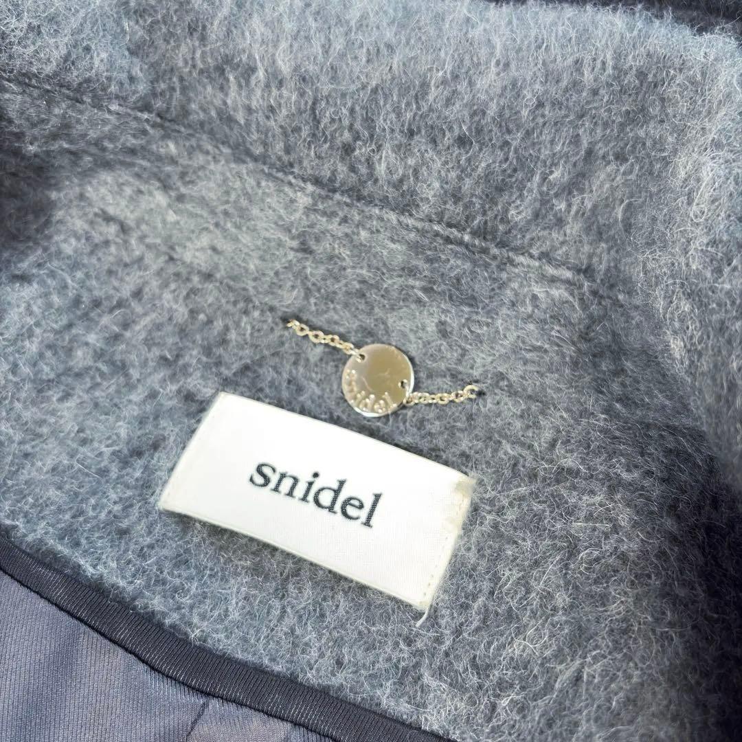 スナイデル コクーンダブルコート ウール アルパカ混 グレー オーバーサイズ