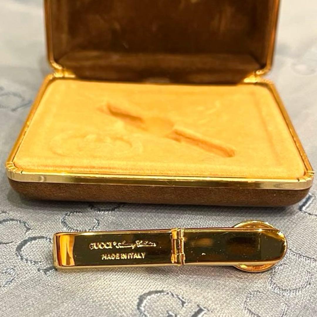 希少✨極美品✨GUCCI グッチ ネクタイピン インターロッキングG ゴールド色
