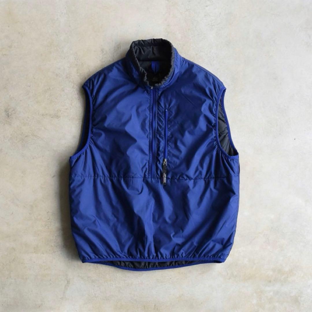 90s パタゴニア パフボールベスト L ブルー×ブラック ヴィンテージ