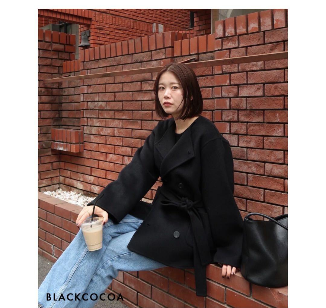 basement ノーカラー2WAYリバーミドルコート