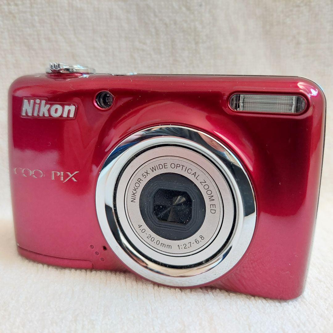 Nikon コンパクトデジタルカメラ COOLPIX L23 レッド 単3