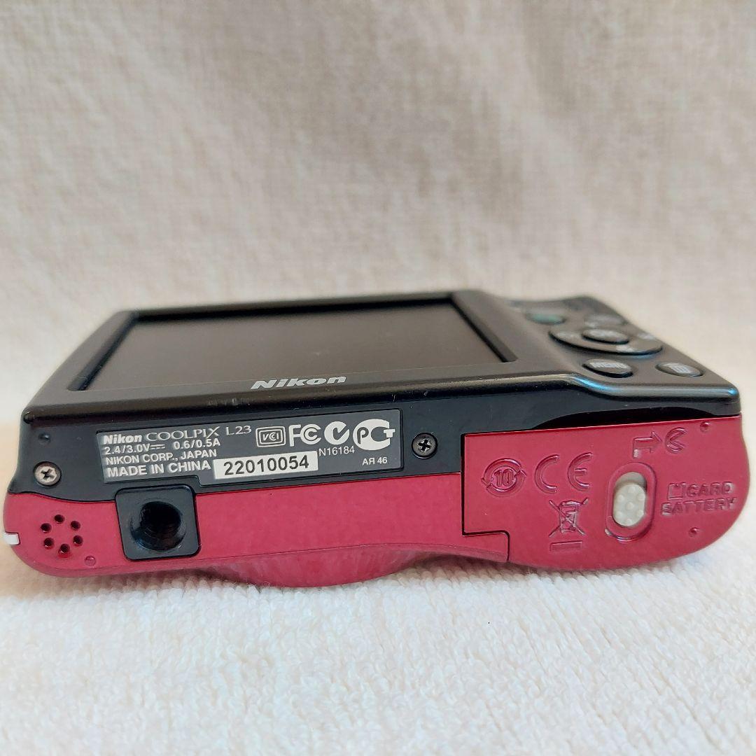 Nikon コンパクトデジタルカメラ COOLPIX L23 レッド 単3