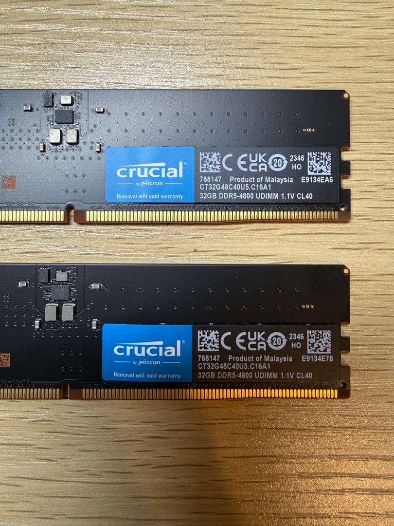 Crucial 64GB(32GBx2枚) DDR5-4800