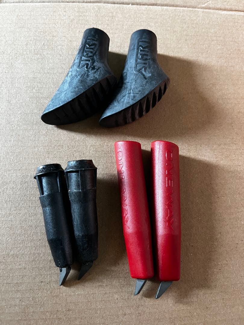 スキー　ポールチップ、ゴムカバー