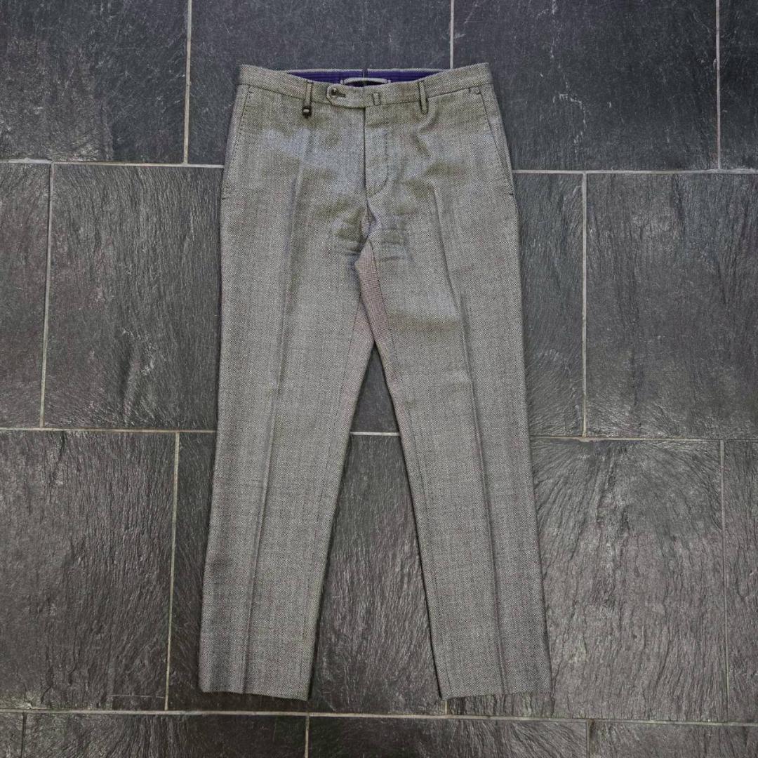 INCOTEX　SLOWEAR　ウールスラックス　グレー　サイズ46