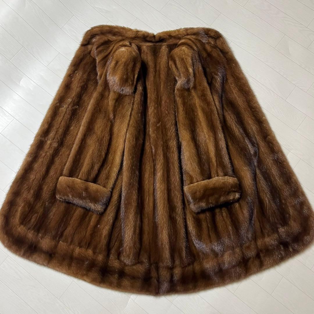 ニナリッチ ミンク 毛皮 コート 13 高級 着丈91cm