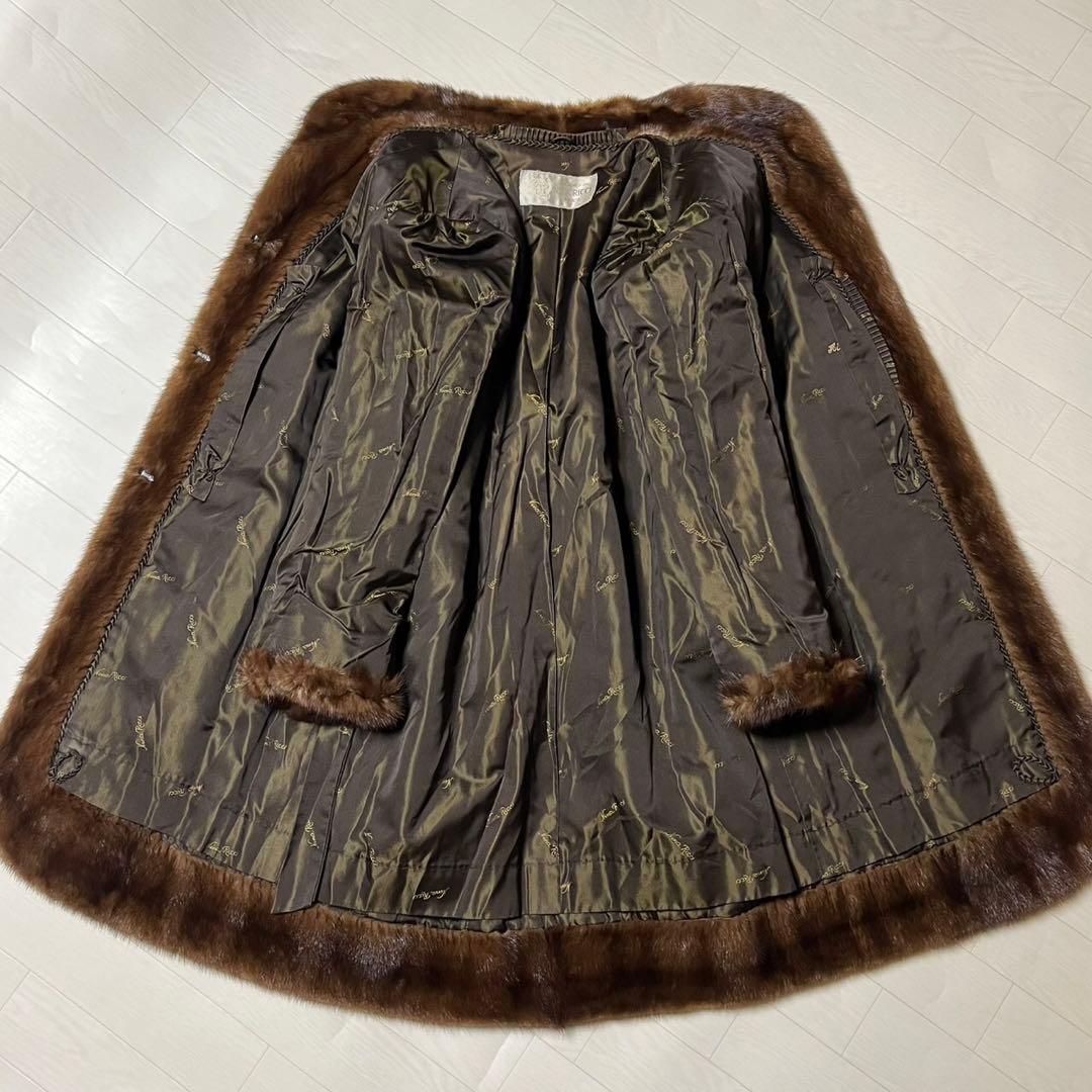 ニナリッチ ミンク 毛皮 コート 13 高級 着丈91cm