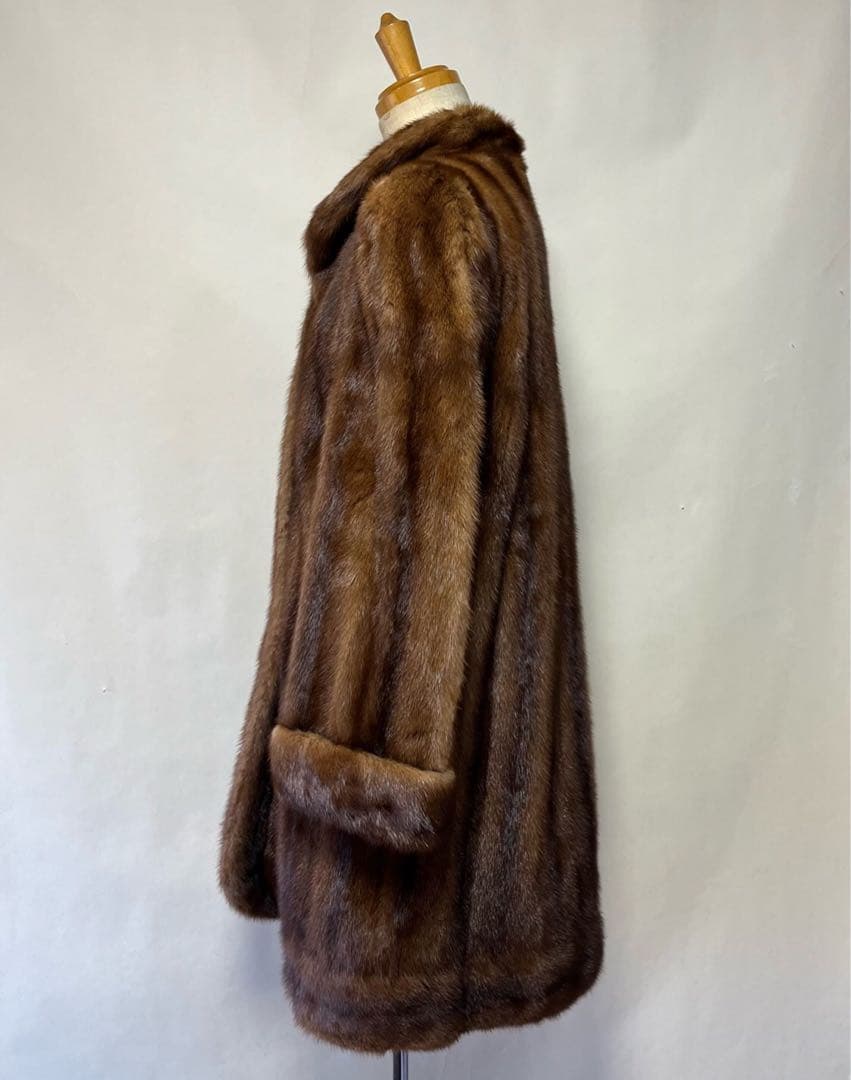 ニナリッチ ミンク 毛皮 コート 13 高級 着丈91cm