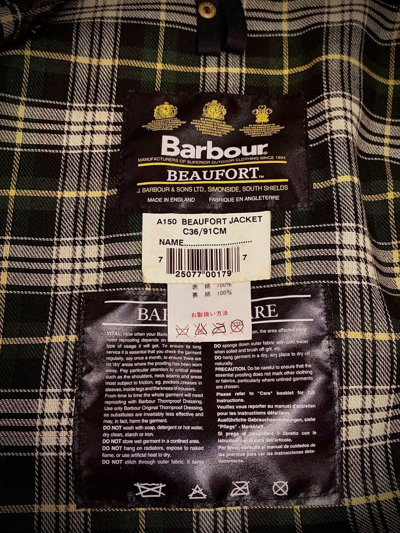バブアー　ビューフォート　C36/91CM イギリス製
