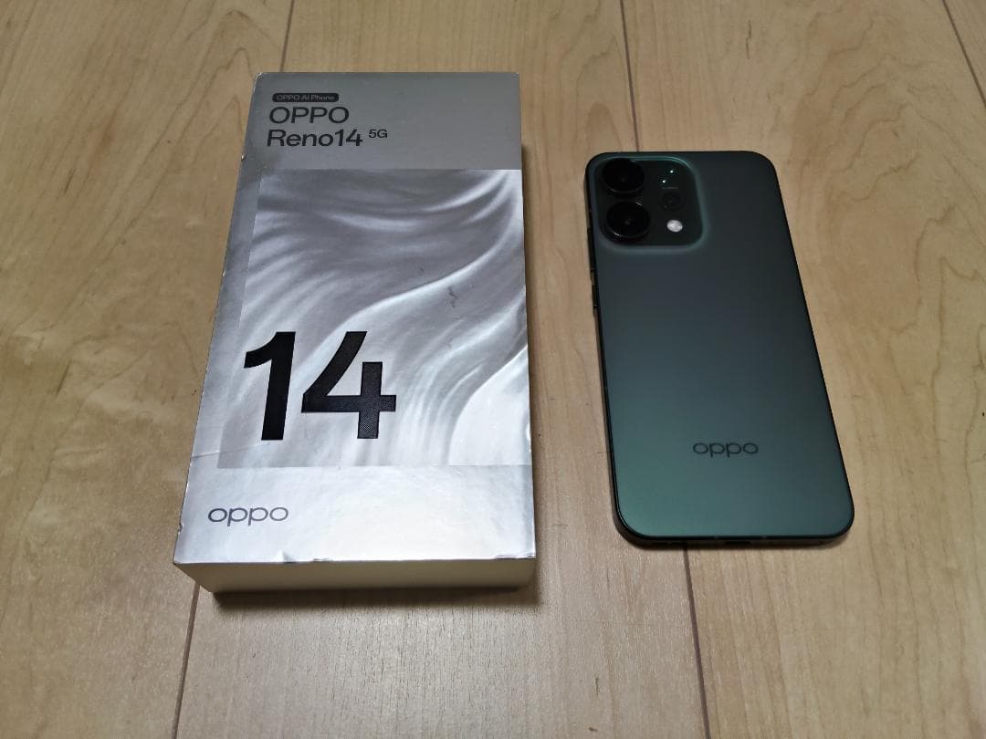 OPPO Reno14 5G　ルミナスグリーン