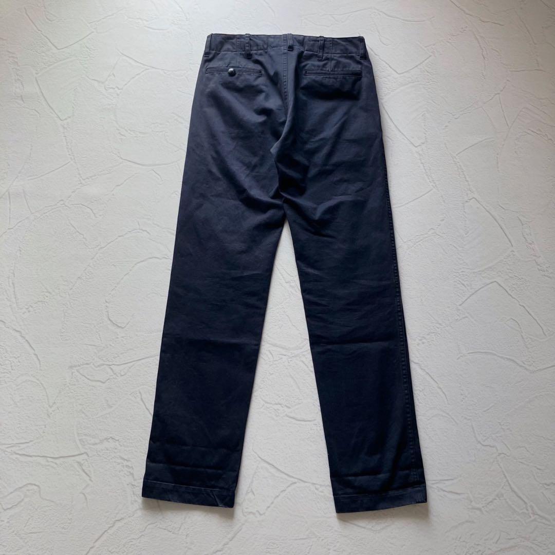 ナイジェルケーボン 日本製 チノパン ネイビー コットン パンツ 32インチ