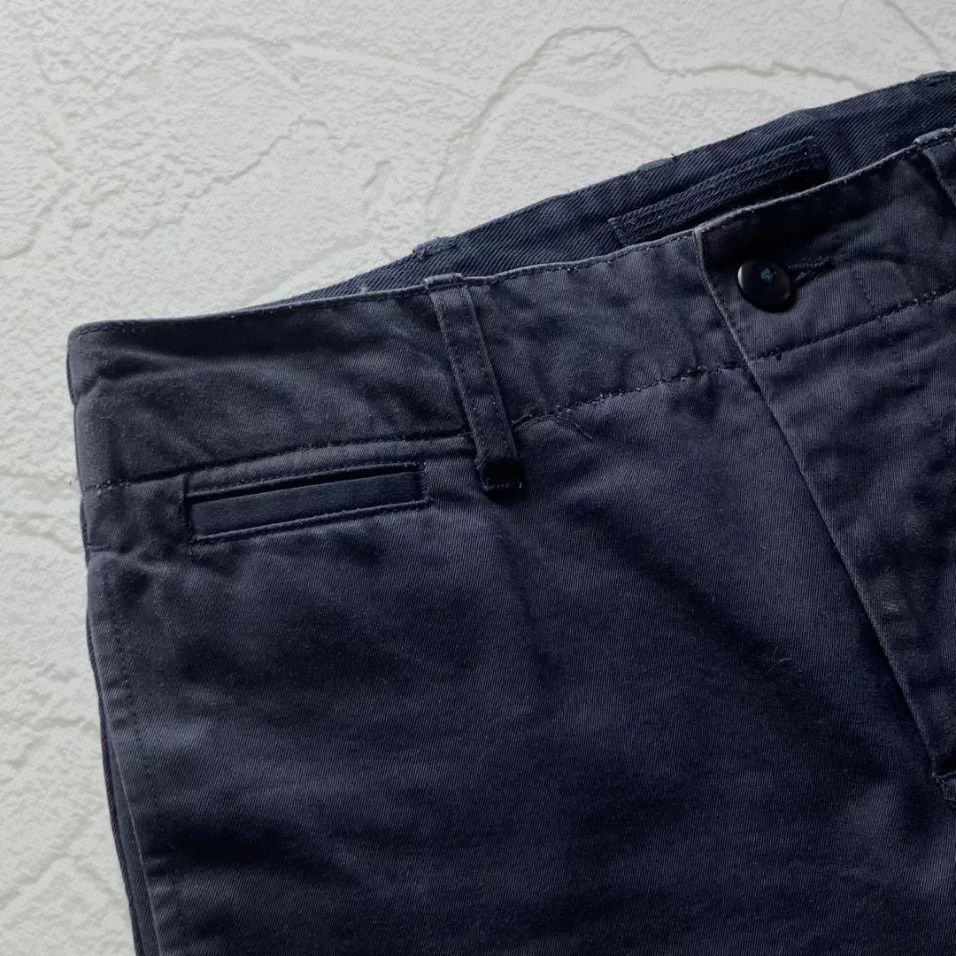 ナイジェルケーボン 日本製 チノパン ネイビー コットン パンツ 32インチ