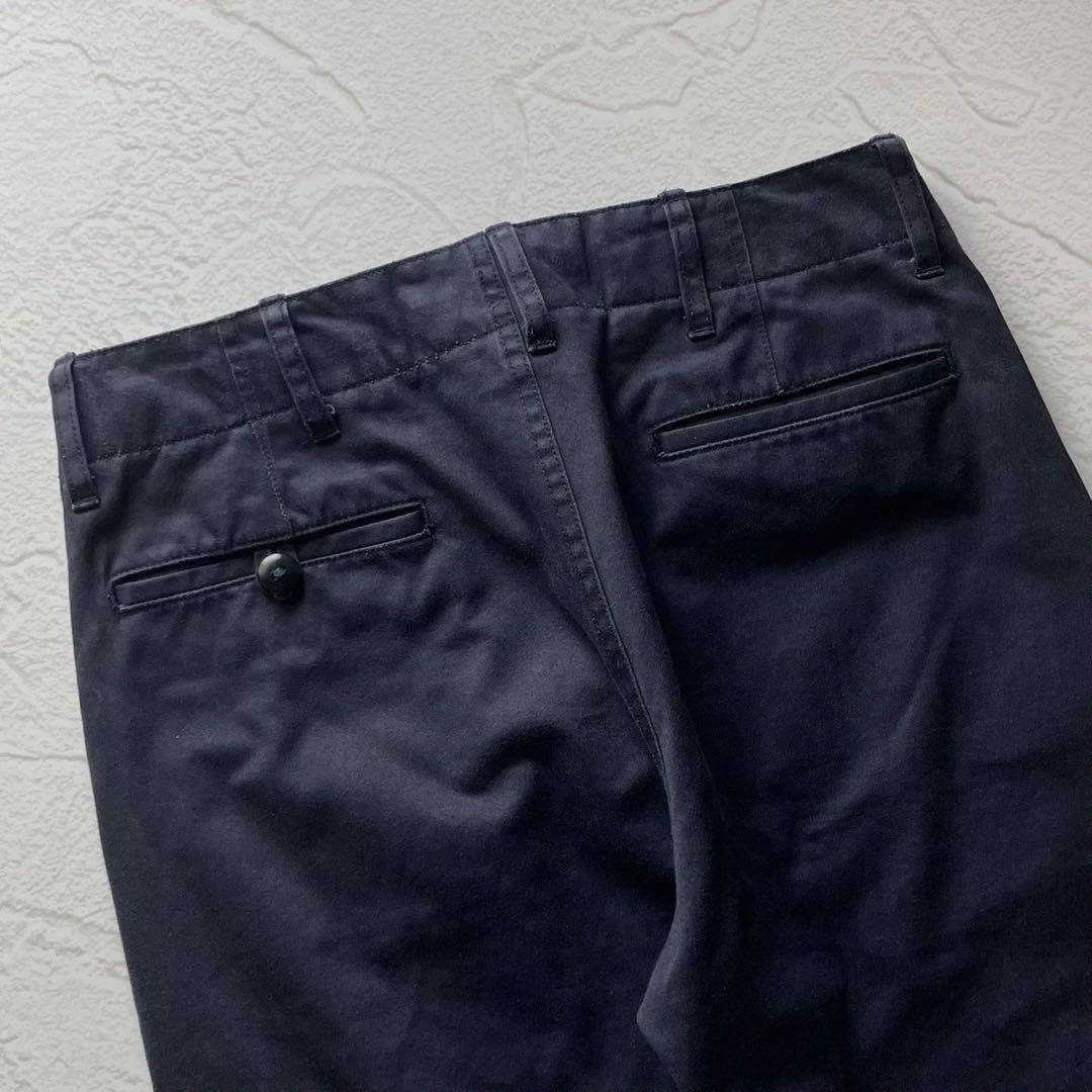 ナイジェルケーボン 日本製 チノパン ネイビー コットン パンツ 32インチ