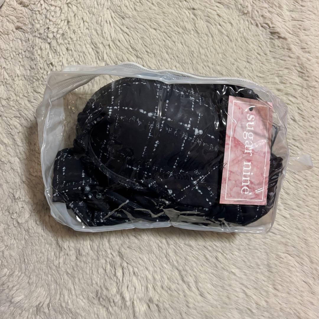 Sugar 水着 バックリボン 肩フリル ツイード ビキニ 2点セット