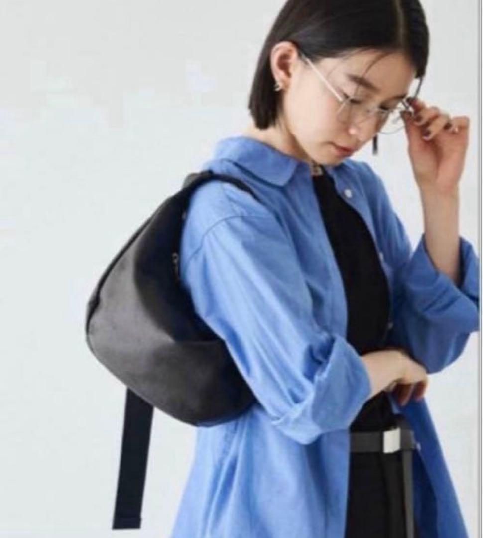 超美品ラシット ソフトレザーラウンドショルダーバッグ 金具シルバー