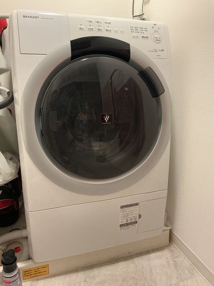 SHARP ドラム式洗濯機 本体 ホワイトES-S7J-WL