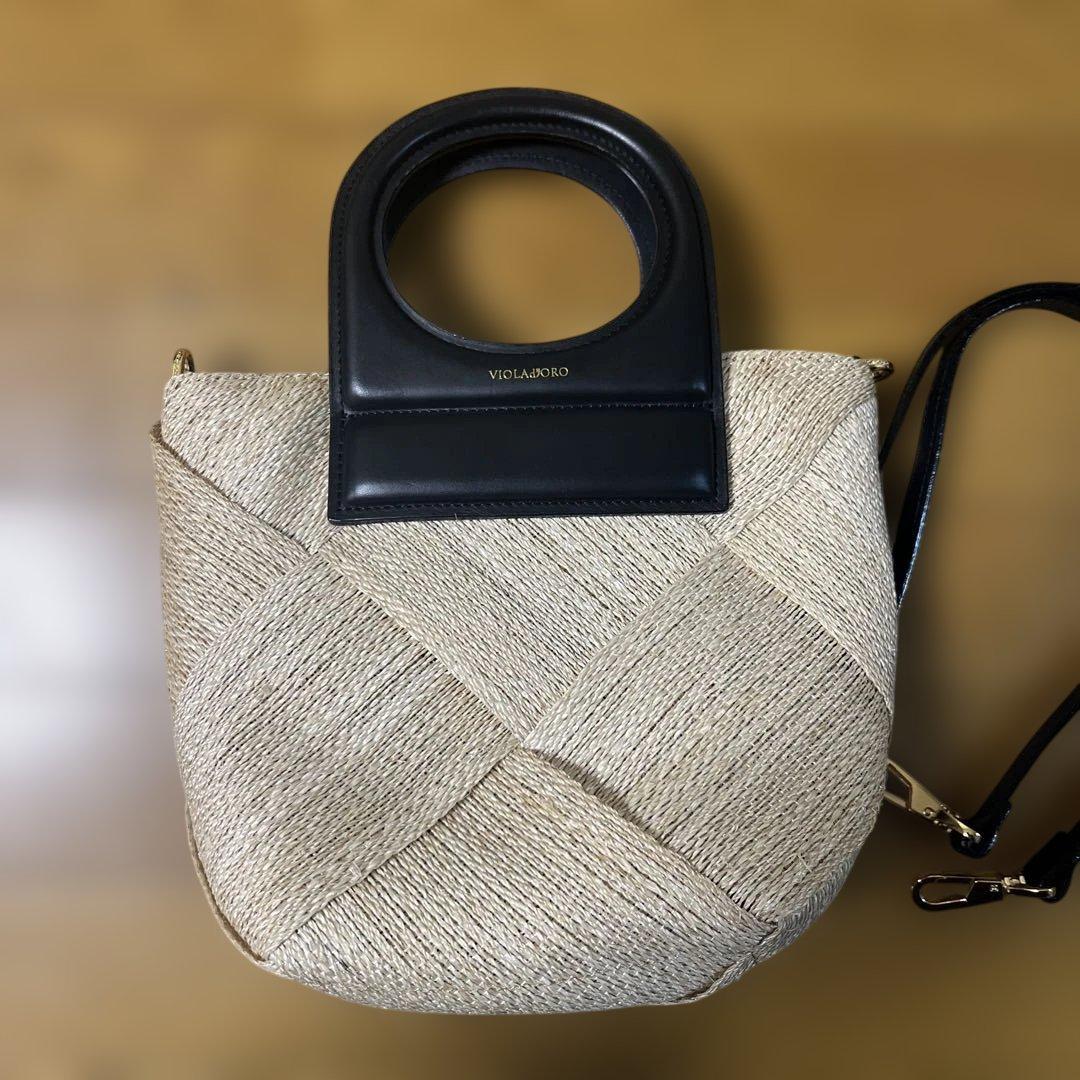 c*m様 美品　超特価　ヴィオラドーロ カゴバッグ　メッシュバッグ　アバカ　2w