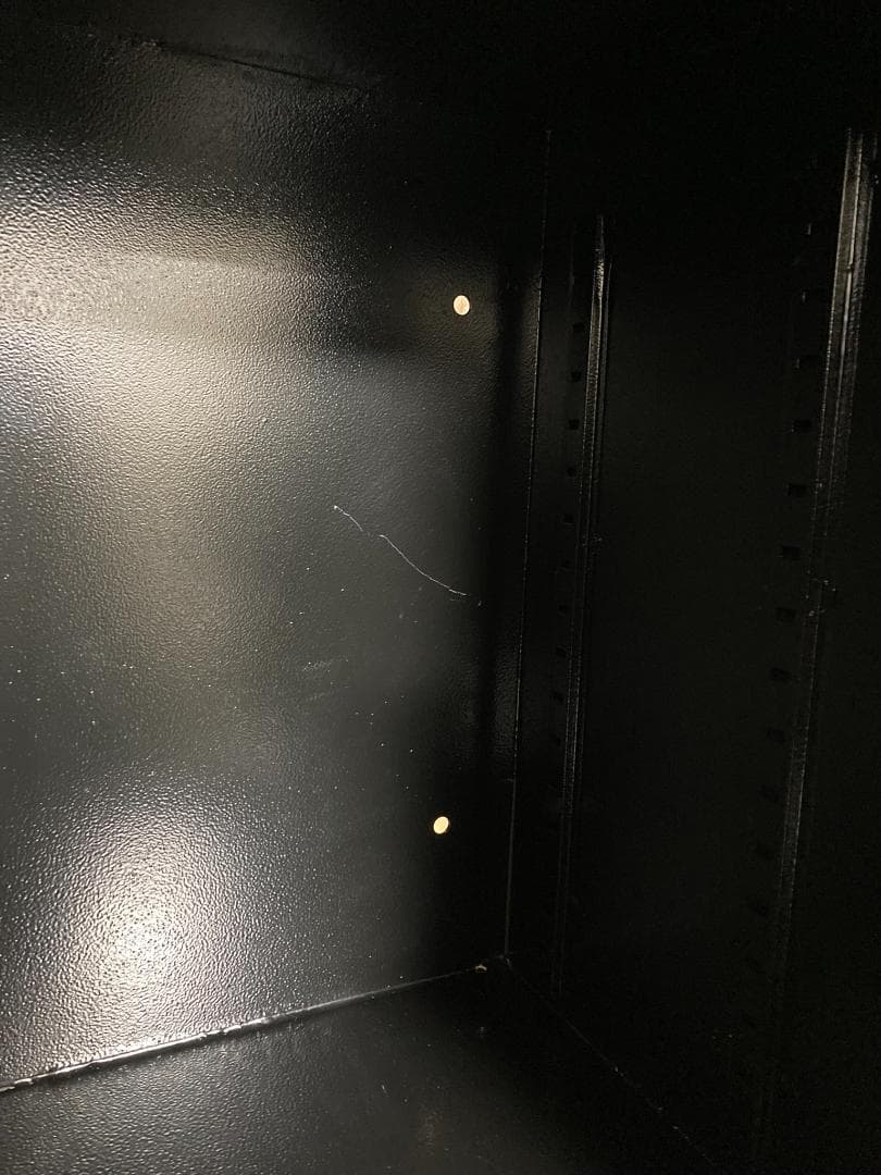 【容量60L・黒】スチール製 鍵付きキャビネット 収納庫 書類保管