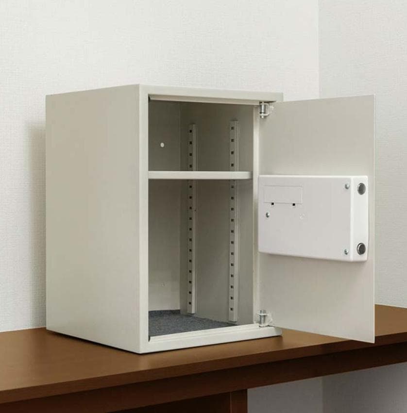 【容量60L・黒】スチール製 鍵付きキャビネット 収納庫 書類保管