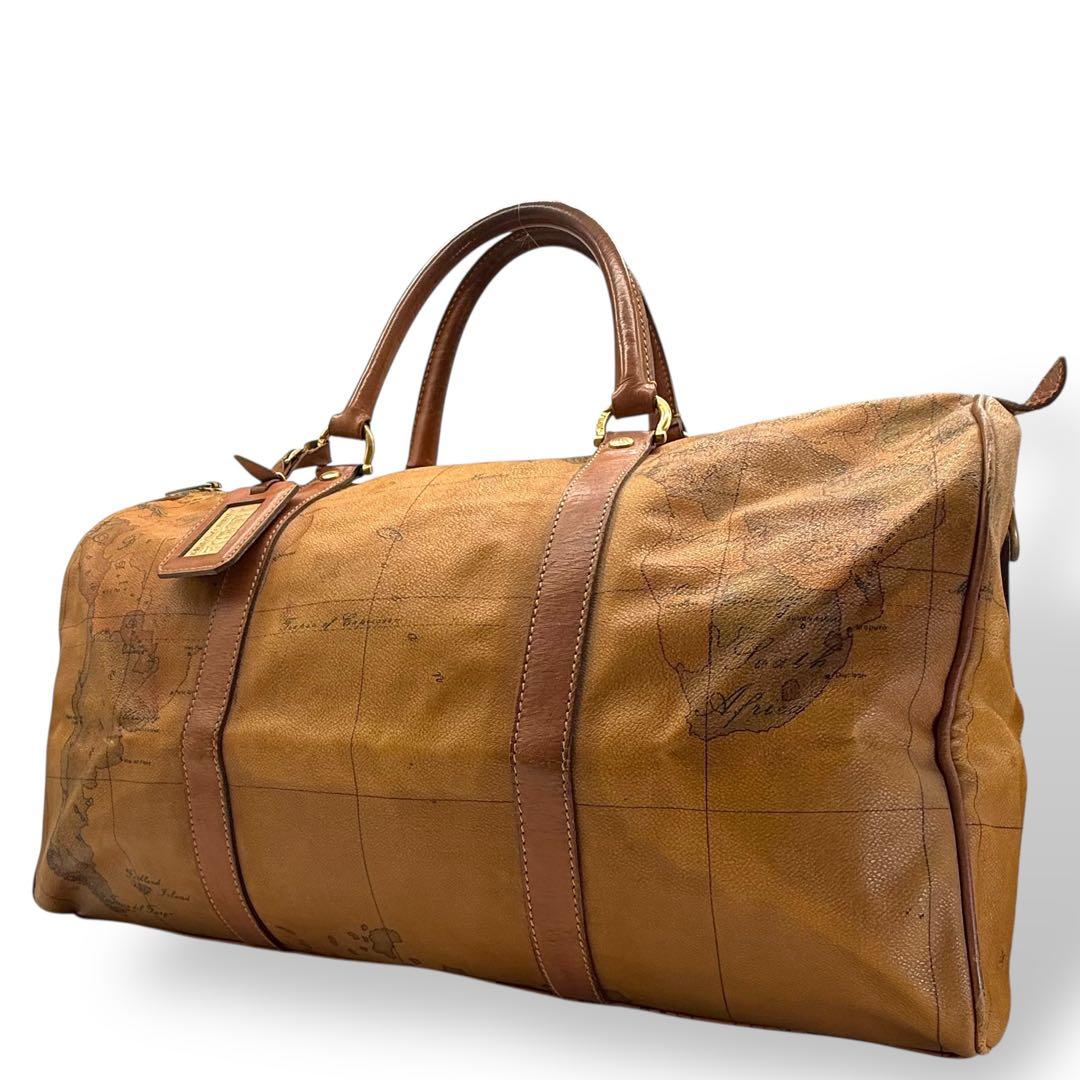 服好き個人事業主  プリマクラッセ ボストンバッグ PVC 世界地図柄