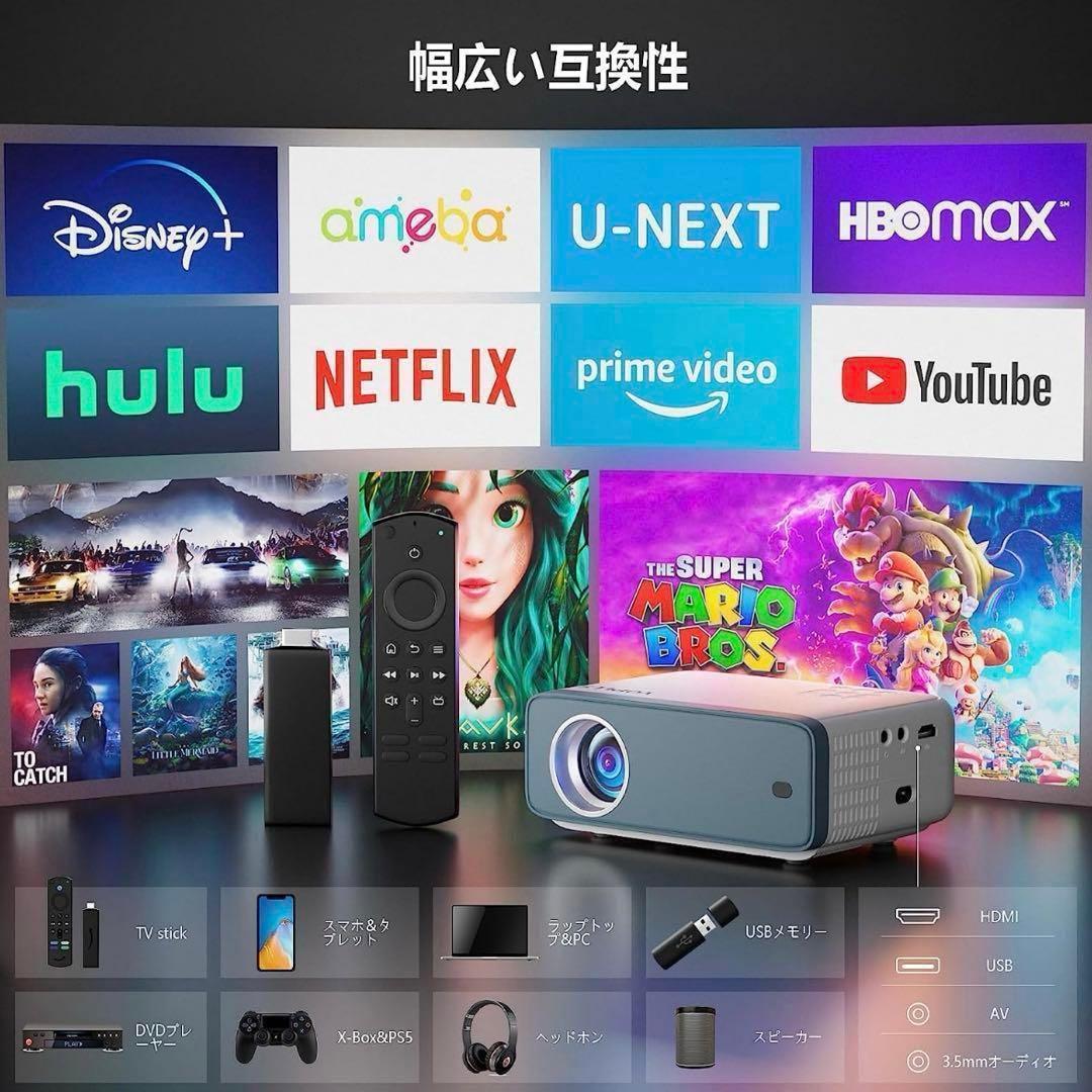 プロジェクター　ホームシアター　説明書付き　家庭用　会社　アウトドア　未使用