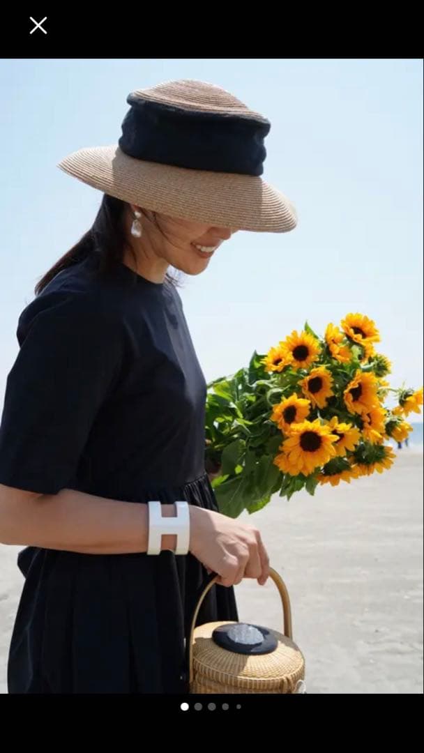 美品【THE9SHOP】SUMMER HAT 2022（ブラック）サマーハット