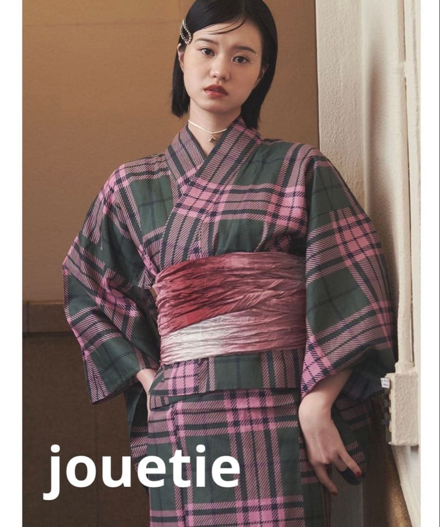 【jouetieオリジナル】タータンチェックセパレート浴衣セット
