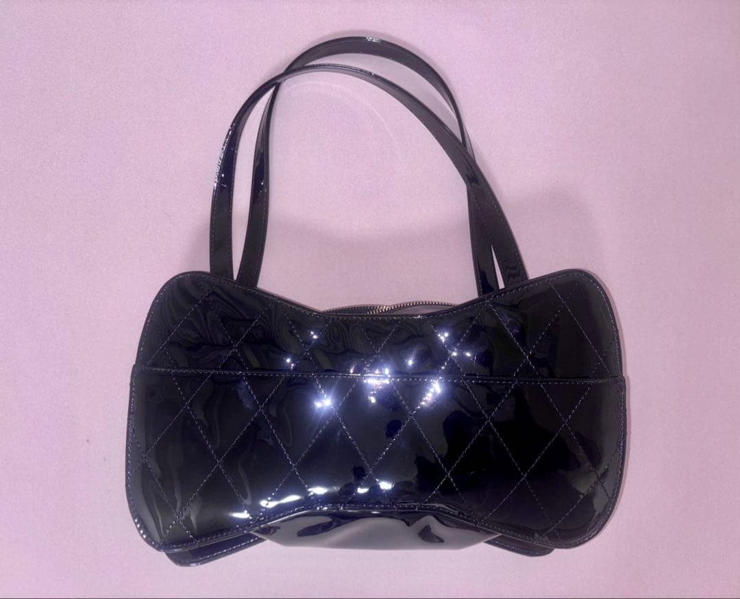 Angelic Pretty キルティング宝石リボンバッグ ブラック ロリータ