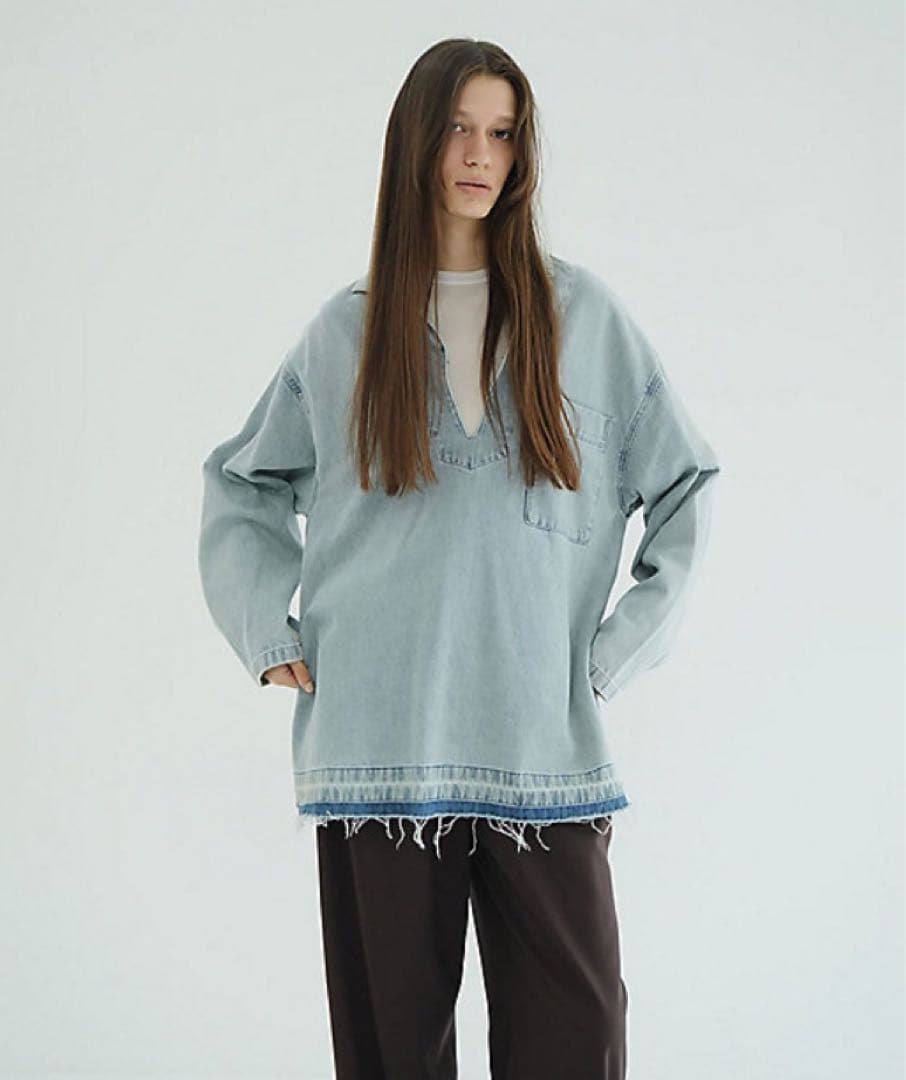 新品未使用　CLANE クラネDENIM OVER SKIPPER SHIRTS