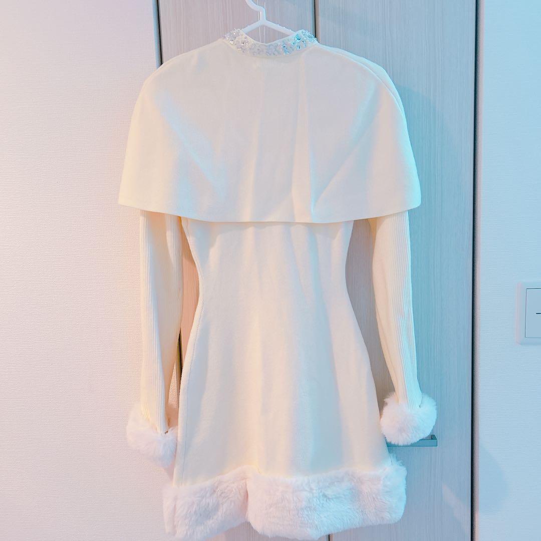 Darich ビジューケープニットミニワンピース FL