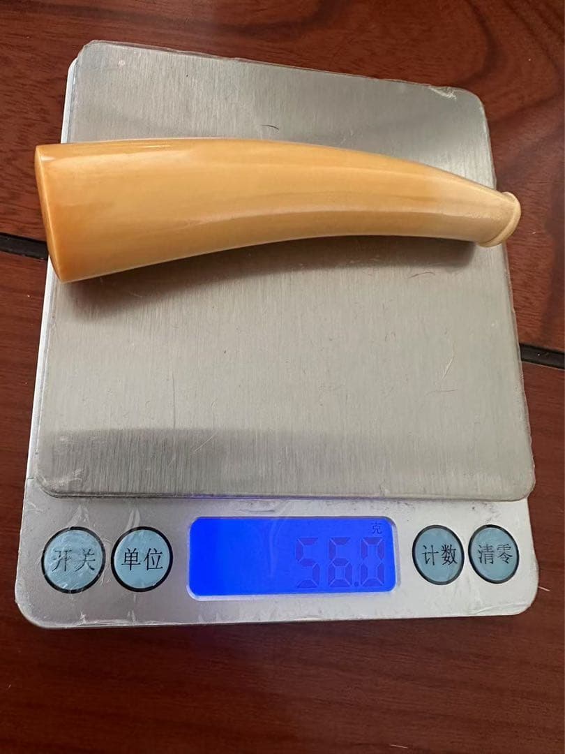 鯨歯 マッコウ鯨 牙 パイプ キセル 特大 56グラム