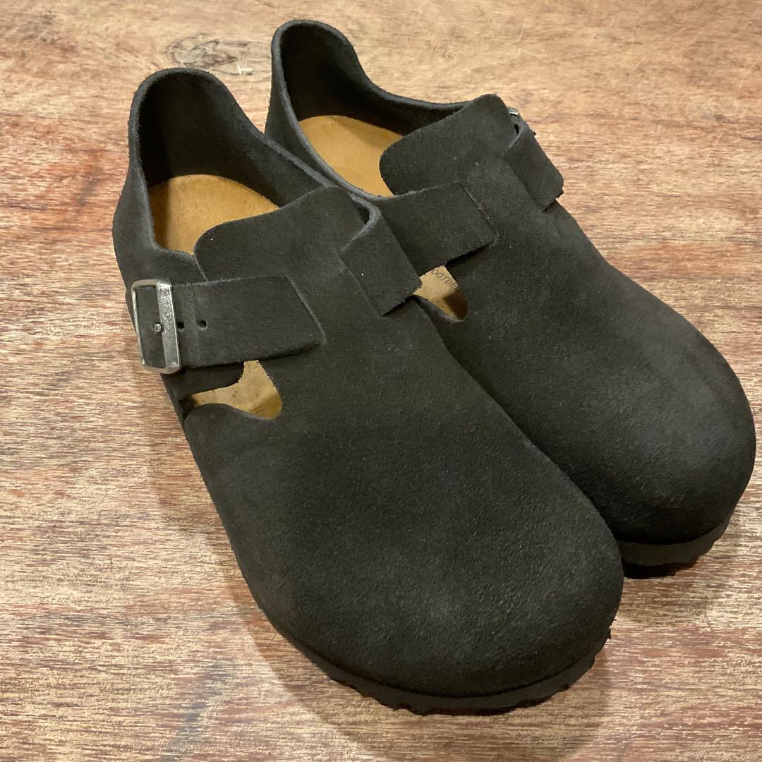 極美品！ビルケンシュトック ロンドン LONDON スエード ブラック 38
