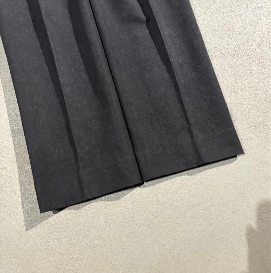 パンツ Archive PRADA leather belt slacks gray