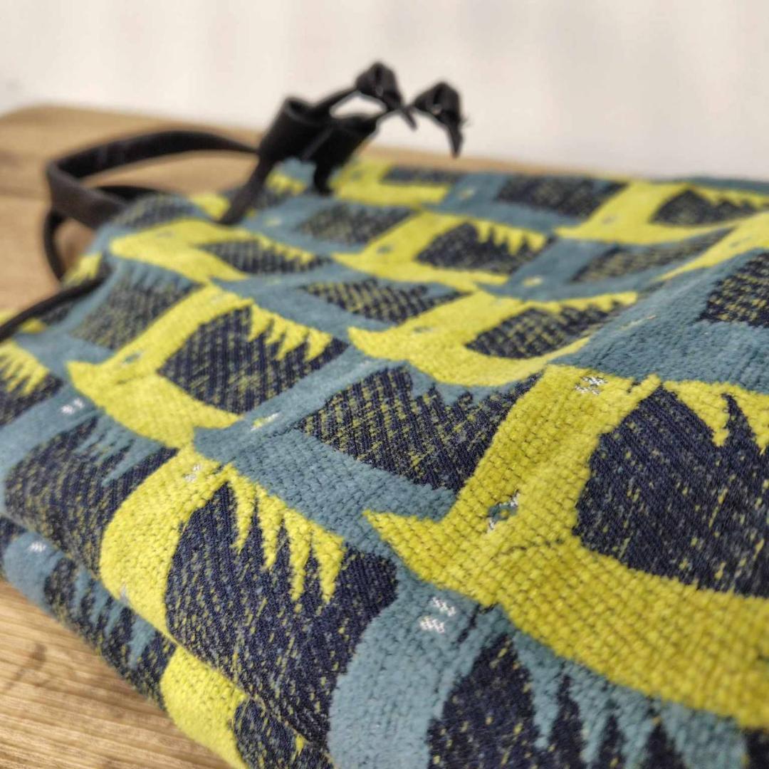 【ゆきんこ】/thoroughbredサラブレットネイビー/巾着Lサイズショル