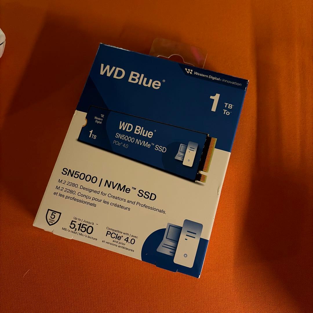 WD Blue SN5000 1TB NVMe SSD 開封済み未使用品